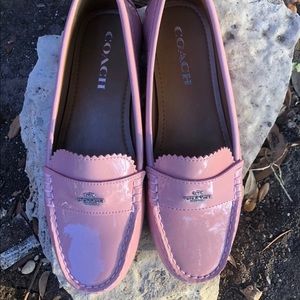 Pink Coach flats Loafers slip on